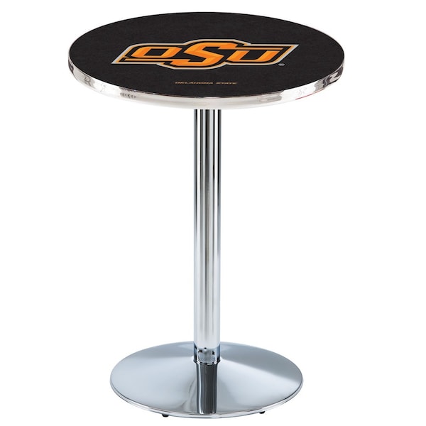 42" Chrome Oklahoma State Pub Table